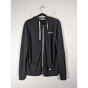 Marine Layer Hoodie Men Size M Black Full Zip Up Long Sleeve